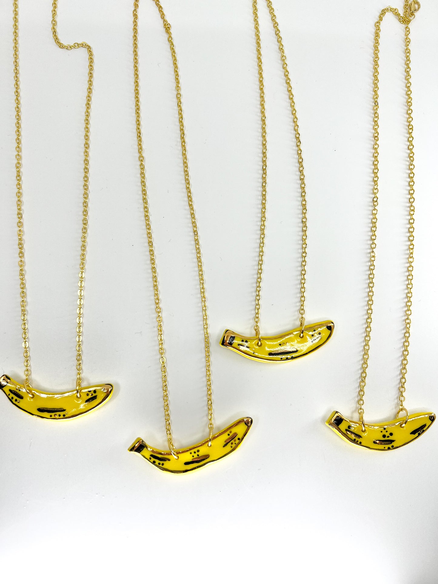 top banana ceramic necklace