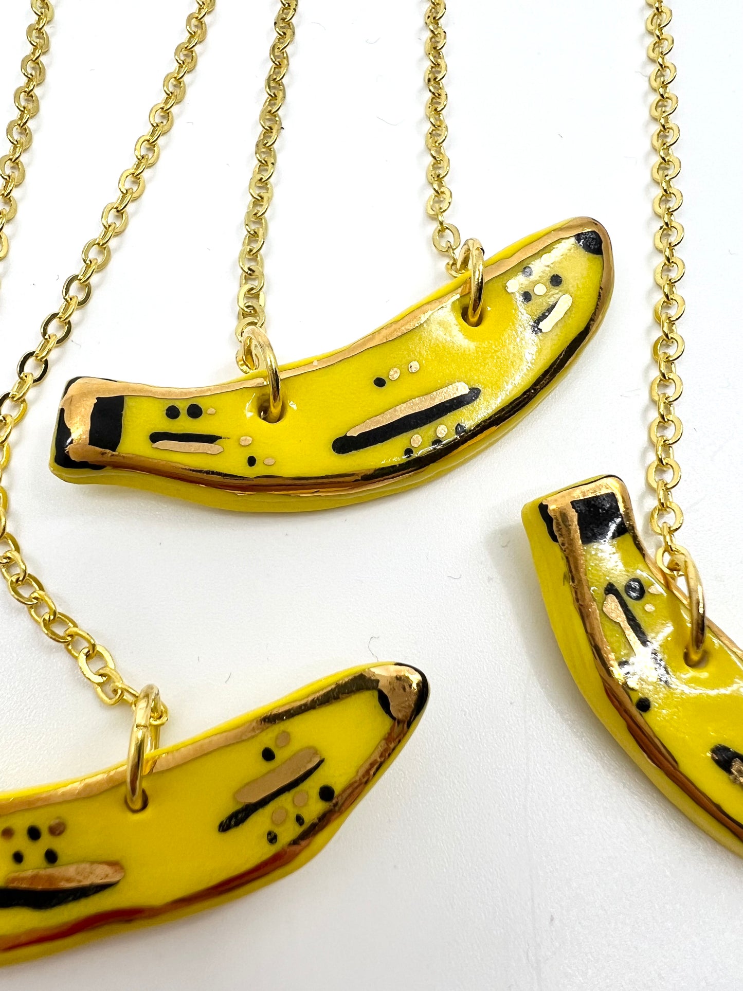 top banana ceramic necklace