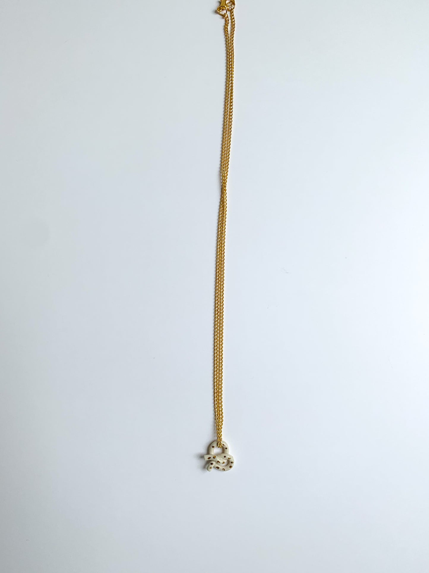 pretzel ceramic necklaces