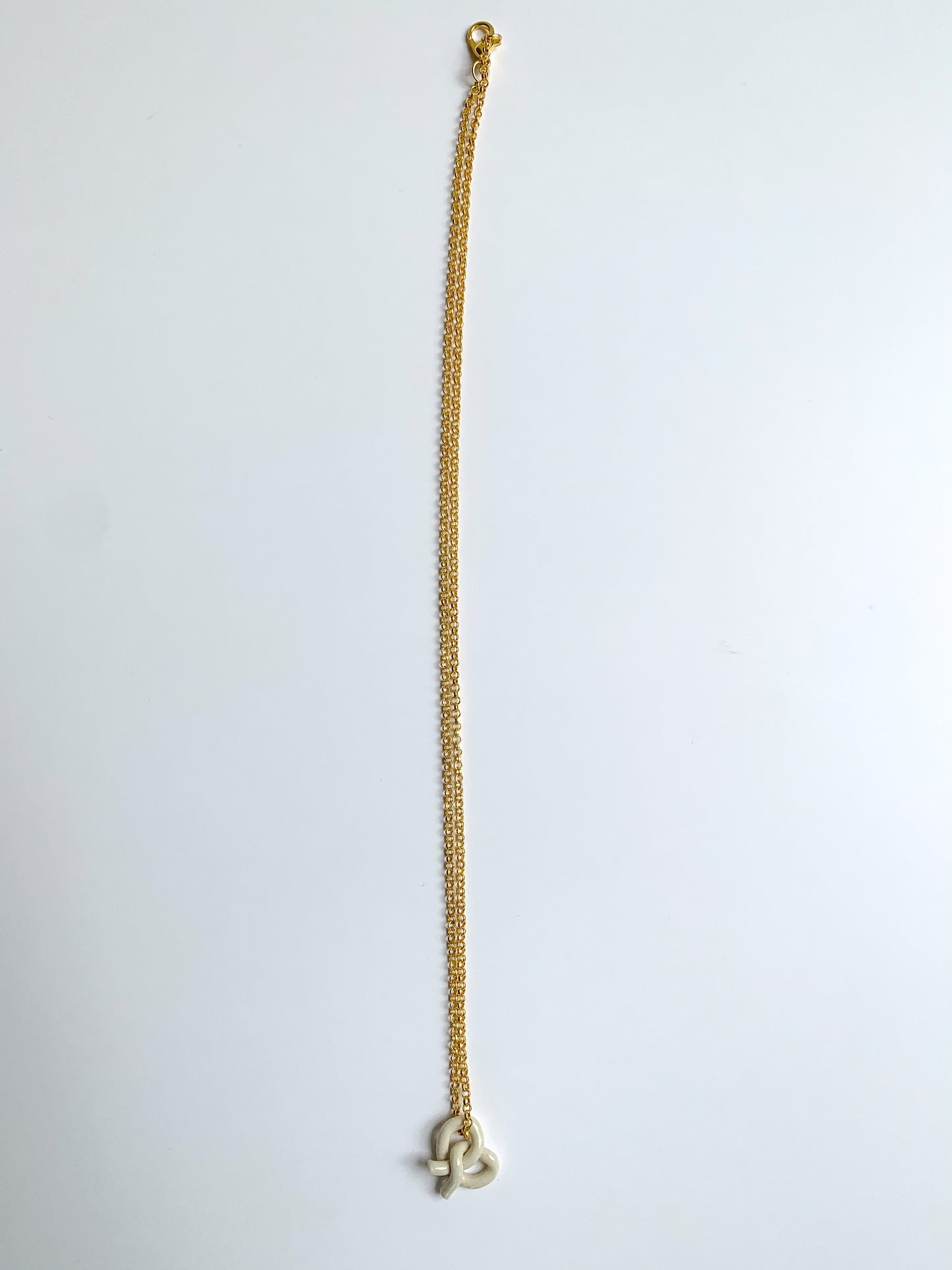 pretzel ceramic necklaces