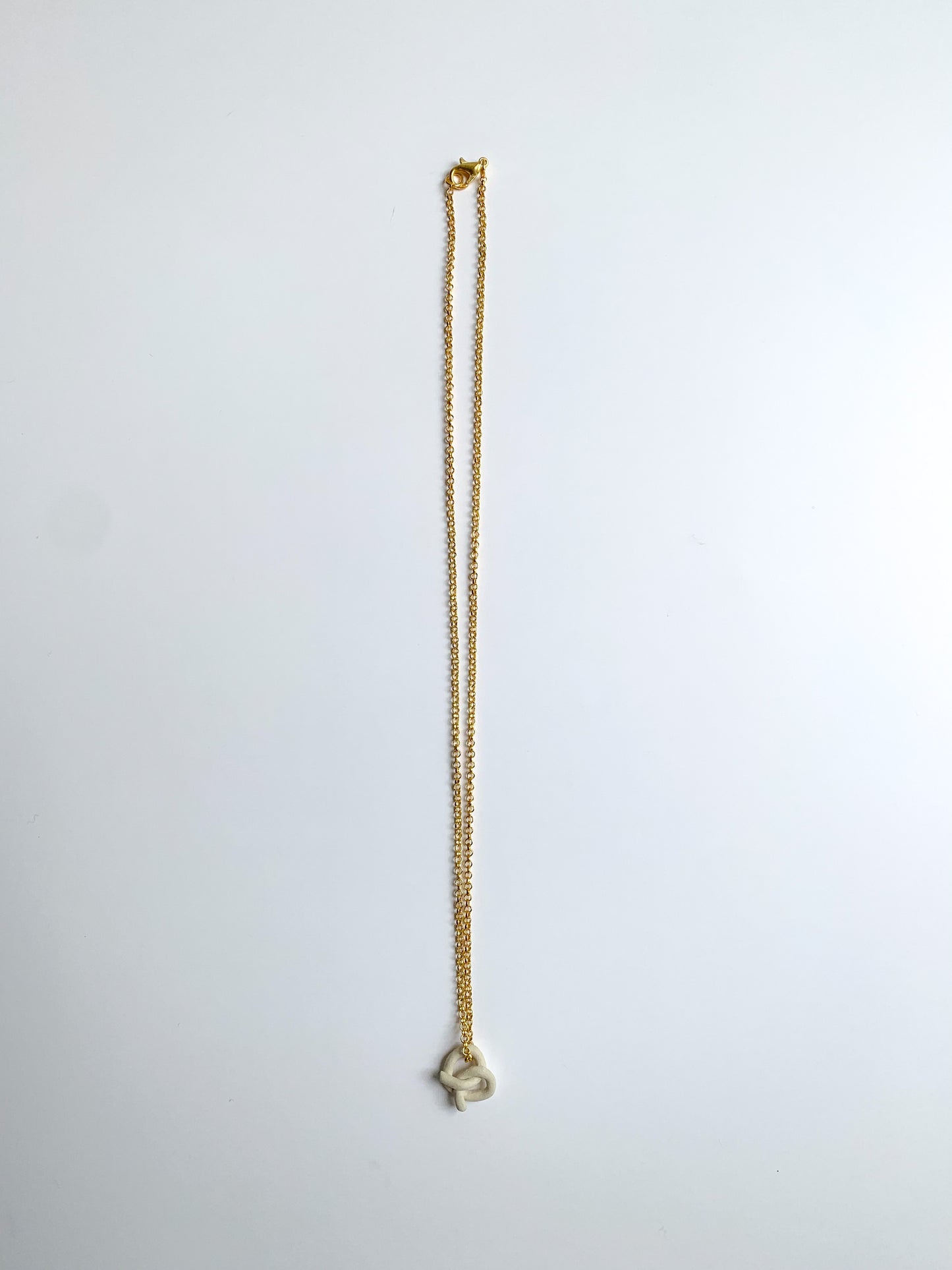 pretzel ceramic necklaces