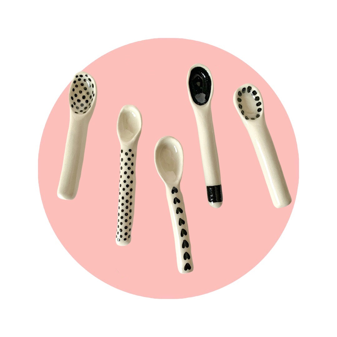 just a pinch ceramic spoons